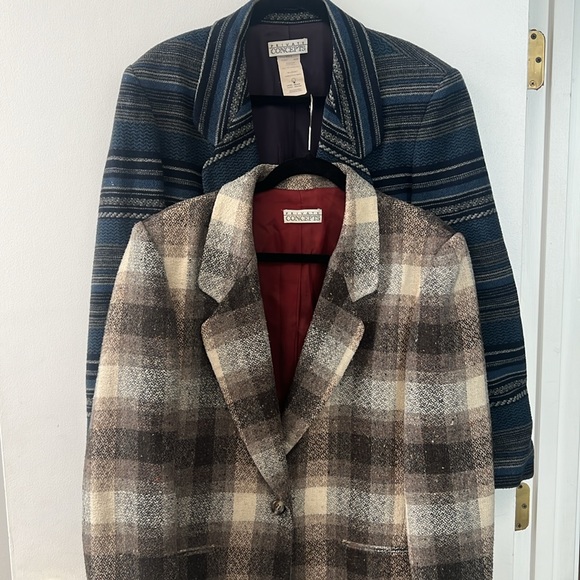 ( Lot of 2 ) - Private Concepts - plaid blazer - Picture 2 of 10
